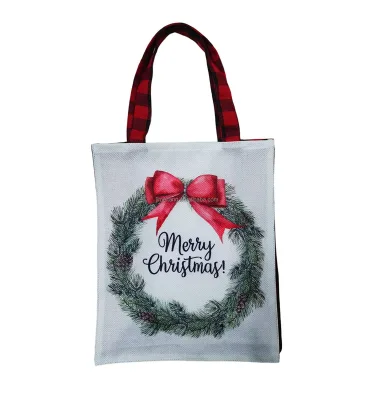 Good Price of New Product Durable Long Lasting Eye Catching CHRISTMAS Cotton Tote Bag Letterpress Printed Recyclable