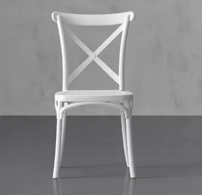 Practical Plastic X Back Cross Back Chair Home Garden Stacking Dining Chair for Indoor Outdoor Banquet Hotel Business Venue