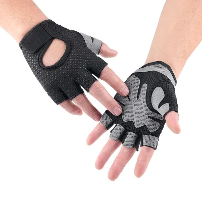 Outdoor Sports Cycling Gloves Cotton/Spandex Men Women Spring Summer Fitness Anti-slip Shock Absorption Wear-resistant