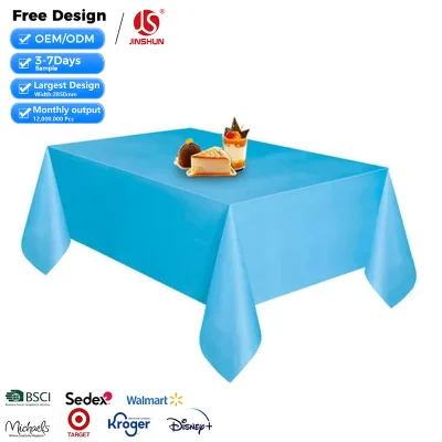Disposable Rectangular Plastic Tablecloth for Christmas Decorations 54X 108 Wedding Party Covers for Dining Table Hotel Weddings