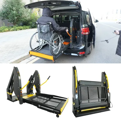 400kg Capacity Split Platform Wheelchair Lift for Vans & School Buses - Hydraulic Folding Lift with App Control