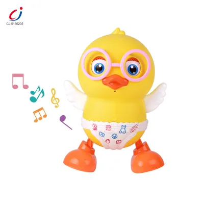 New Product Battery Operated Baby Toys Musical Dancing Duck Toy with Light