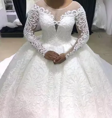 China Factory Bride Lace Wedding Dress Plus Size Princess Wedding Dress African Vintage Wedding Dress