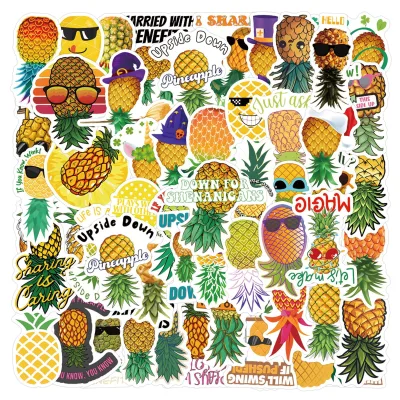 55PCS Funny Cartoon Upside Down Tropical Fruit Pineapple Ananas Sticker