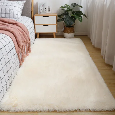 Autumn and Winter Thick Plush Bedroom Anti Slip Bedside Mat shaggy carpet