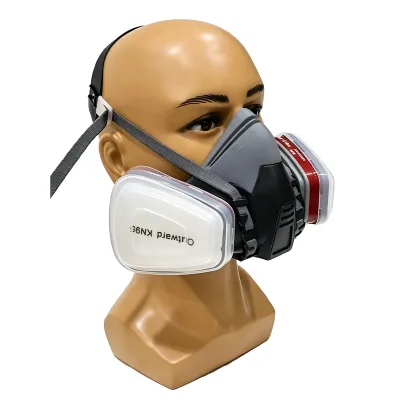 Trade Comfortable Peel Offs Tactical Chlorine Fighting Silica Gel Additional Filtering Half Face Rebreather Gas Maschera