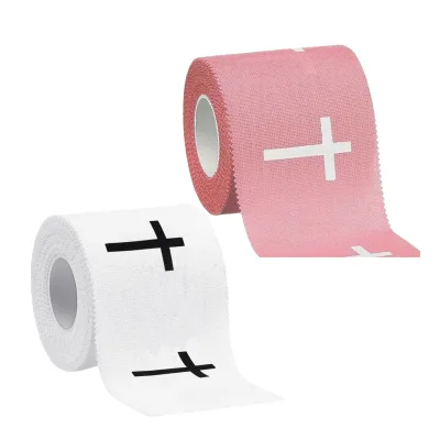 Free Sample Christian Athletic Tapes Religious Sport Tape Cross White Zinc Oxide Hypoallergenic for Sports Gymnastics Tennis