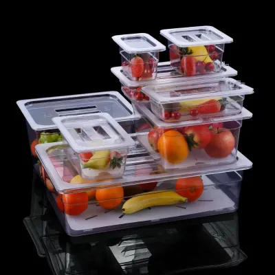 Full Size 1/1 Clear Polycarbonate Gn Food Pans Pc Gastrnorm Container Plastic Gn Pan