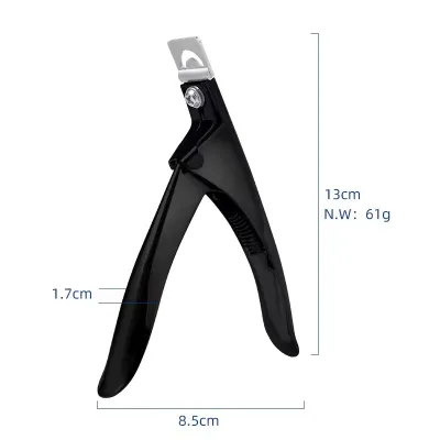 Stainless Steel U-shaped Professional Nail Scissors with Guillotine Design Portable Manicure for Nail Art