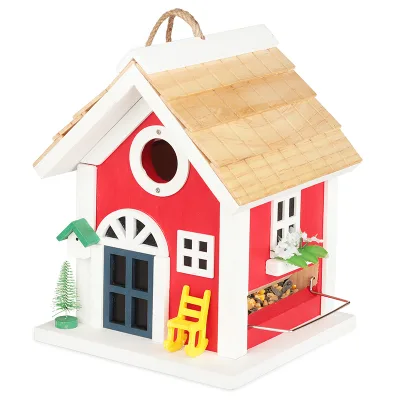 Wooden Bird Houses for Sale Hanging Birdhouse Outdoor or Indoor Custom Hot Sales New Popular Painting Toys Wooden Birdhouse
