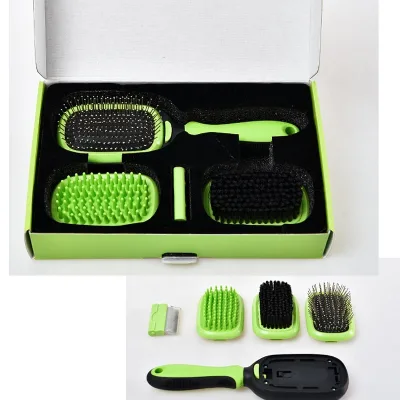 New Design 5 in 1 Pet Grooming Kit for Dogs and Cats Dual Side Pet Grooming Brush Set Detachable Pet Brush