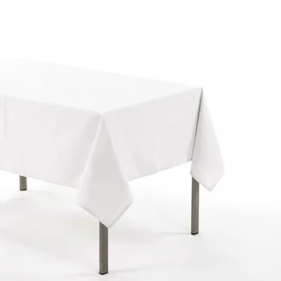 Rectangular Tablecloth 140 X 250 cm Essential Plain Polyester White China