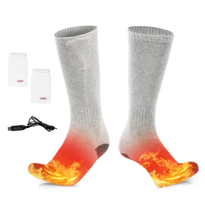 2600 Mah Ski Heat Holder Socks Rechargeable Battery Electric Long Crew Heat Thermal Resistant Heated Socks Drawer for Winter
