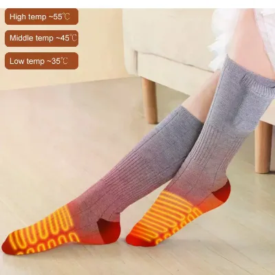 OEM Winter Unisex Rechargeable Battery Electric Heated Socks with Adjustable Heat Settings