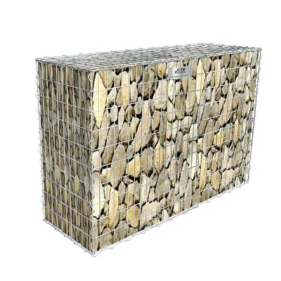 Gabion Wall Construction Rock Bench 150x50x100 cm