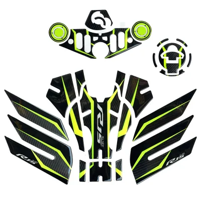 For Yamaha R15 YZF-R15 V3 Full Sets 5D Motorcycle tank Cover Anti Skid Side Stick Fuel tank Pads Motorcycle Stickers and Decals