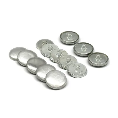 Pinlong Luxury Silver Sofa Covered Metal Buttons Polished Multi Size Iron Aluminum Buttons