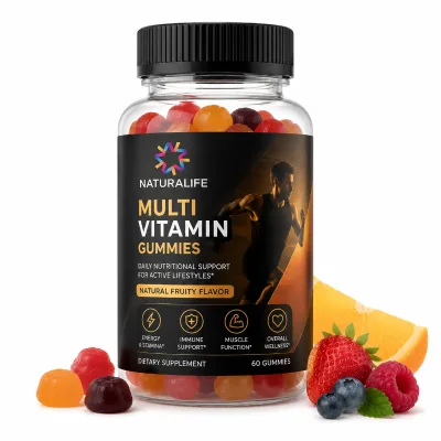 Natural Fruity Flavor Vitamin Soft Gels for Athletes Daily Nutrition Support and Gummy Energy Performance