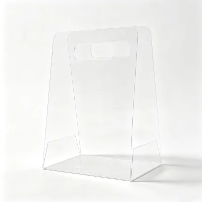 Wholesale Transparent PET Acrylic Carry Box Custom Logo Real Estate Handover Gift Box Building Company Business Gift Container