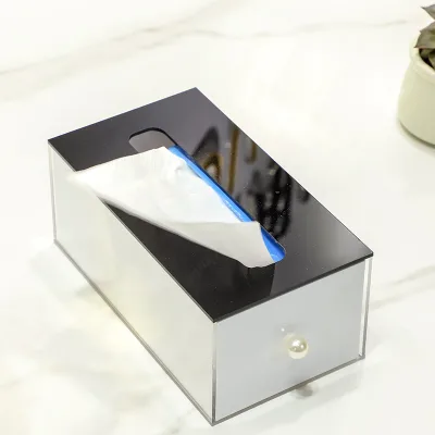 Manufacturer Creative Tissue Box Fashionable Acrylic Tissue Box Custom Hot Sales Napkin Holder for Table
