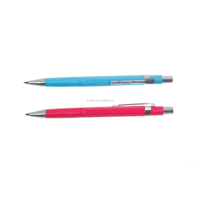 High Quality Hot Sale Logo Customization Office Supplies Plastic Metal Retractable 0.5/0.7mm Mechanical Pencils With Eraser Top