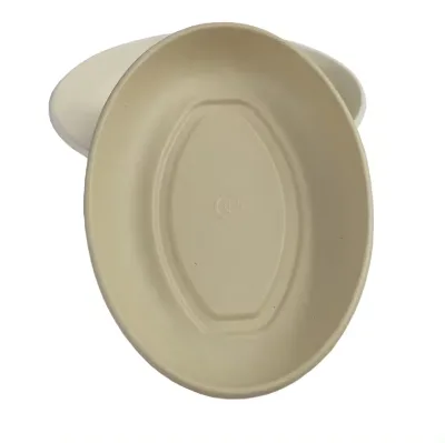 Oval Bagasse Disposable Compostable Natural Plates Degradable Customized Bagasse Molded Paper Dishes