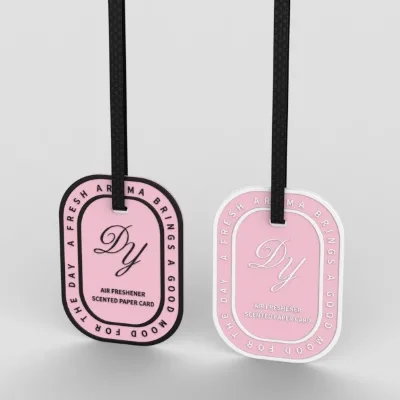 2025 New Design Hanging Car Air Freshener Scented Cotton Paper Card Auto Vehicle Fragrance Perfume Long Lasting Customized OEM