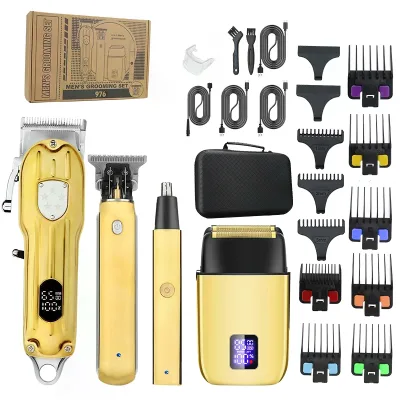 Cordless Clippers Adjustable Damage-resistant Wholesale Hair Clipper Set for Balding Rechargeable Removable Hair Clipper Set