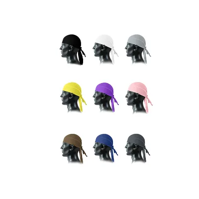 Multiple Colors Quick Dry Short Tail Head Wraps Sweat Wicking Bandana Motorcycle Helmet Liner