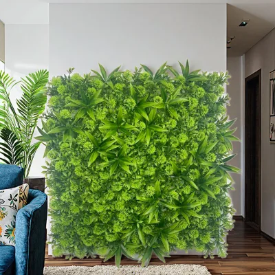Artificial Green Grass Wall for Landscape Wedding Restaurant and Halloween Decoration with Christmas Baubles