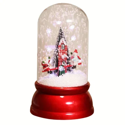 High Quality Glass Globe With Music Santa Scene for Christmas Snow Globe With Music Globe Music Box With Snowing for Christmas