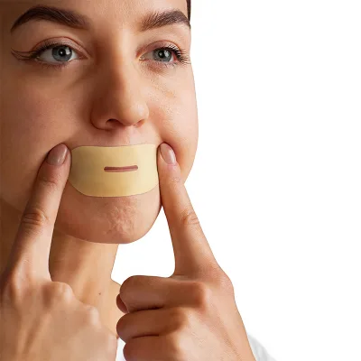 Wholesale Perforated Anti Snoring Closed Adhesive with High Elasticity and Low Allergy Henkel Glue Sleep Breathing Mouth Tape