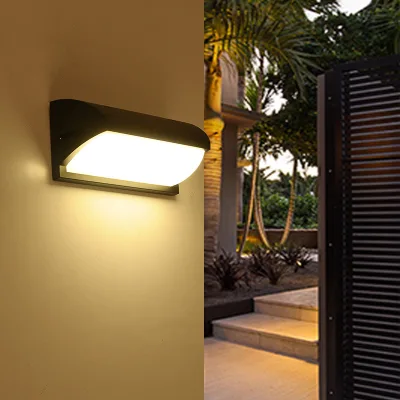 2024 Minimalist Waterproof LED Eyelid Wall Light Outdoor Decorative Background Wall Lamp with PC Body