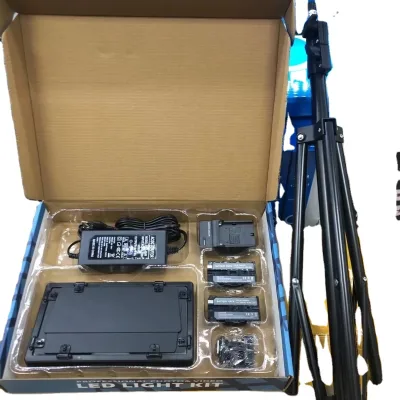 Studio Quality LED Video Light with Tripod & Battery charger Ideal for Content Creation