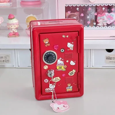 High Security Kids Portable Metal Keys Sanrioes piggy bank Portable Keys Piggy Bank Mini Money Safe