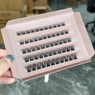 Reusable Strong Sticky Press on Lashes Wholesale Customizable Super Bond Glueless Lash Clusters DIY Lash Extension Fake Eyelash
