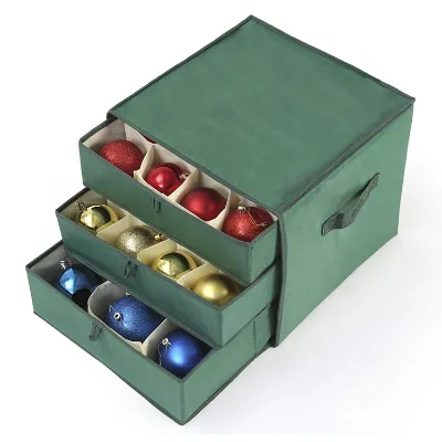Christmas Ball Storage Containers Ornament Storage Box Dividers Clothing Printing Storage Boxes & Bins Customized Logo