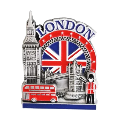 HAPPY GIFT Manufacturer Custom European Souvenir Refrigerator Magnets Countries Milan Venice Italy 3d Metal Fridge Magnet London