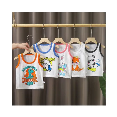 1-5 Year Sleeveless Baby Tank Top 100% Cotton Baby Singlet T Shirts Short Sleeve Tees Infant Unisex Baby Vests