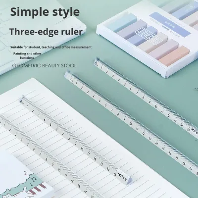 Student Promotional Measuring Drawing Transparent Acrylic Crystal Colorful 15cm 20cm Plastic Three-Dimensional Triangular Ruler