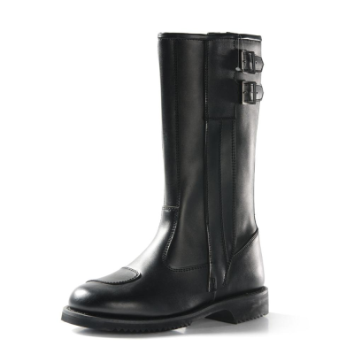 Band Ceremonial Team Formal Occasions Square Leather Black Boots High Boots