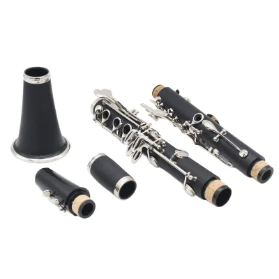 Manufacturer Good Quality Bakelite Bb Clarinet Nickel Plated 17 Key Instrument with Case