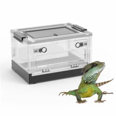 Reptile Golden Bear Hedgehog Villa Transparent Stackable Foldable Feeding Box Hamster Cage Chinchilla Cage