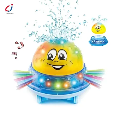New Design Water Spray Bath Toys Rotate with Shower Light up Toys Cheap Water Bath LED Light Toys for Kids