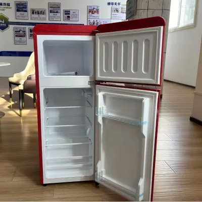 OEM 78L Retro Refrigerator Internet Celebrity Household Refrigerator Energy-saving French Refrigerator 90L Household Appliance