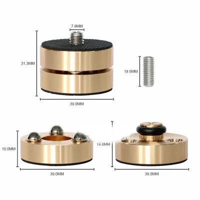 Speaker Sound Pad Aluminum Alloy Foot Nail Pad Steel Ball Foot Pad Audio and Video Equipment