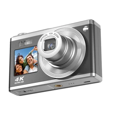LED Portable Vlog Light Mini Photography Camera with 4k 10x Optical Zoom Mount SLR Camera Phone Vlog Costom Pocket Video Camera