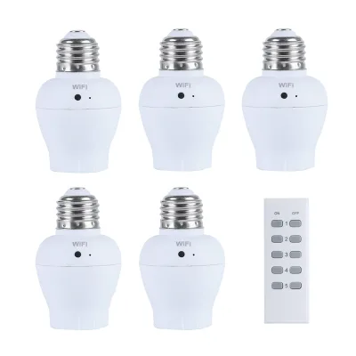 60W Remote Control Smart Lamp Holders & Lamp Bases for Home RF433 Control