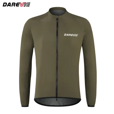 Darevie New All Season Cycling Rain Jacket Windproof & Waterproof Technology Fabric Cycling Gear Two Way Waterproof Zip