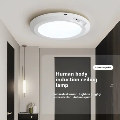 Motion Sensor LED Ceiling Light IP33 Rated 2-Year Warranty Wired USB Rechargeable Remote Control for Aisle Cloakroom Balcony